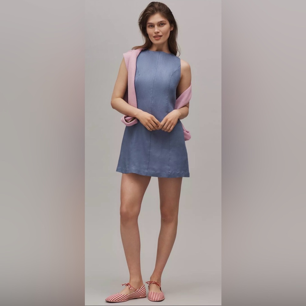 Reformation Citron Linen Mini Dress, Size 2 NEW WITH TAGS - Picture 2 of 16